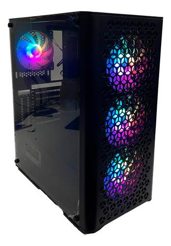 Gabinete Merx Ck-200 Cobra King 4 Cooler Black