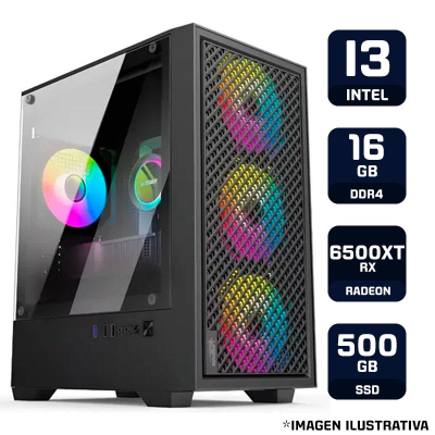 Pc Gamer Intel I3-10100F 16Gb Ssd 500Gb Radeon Rx 6400