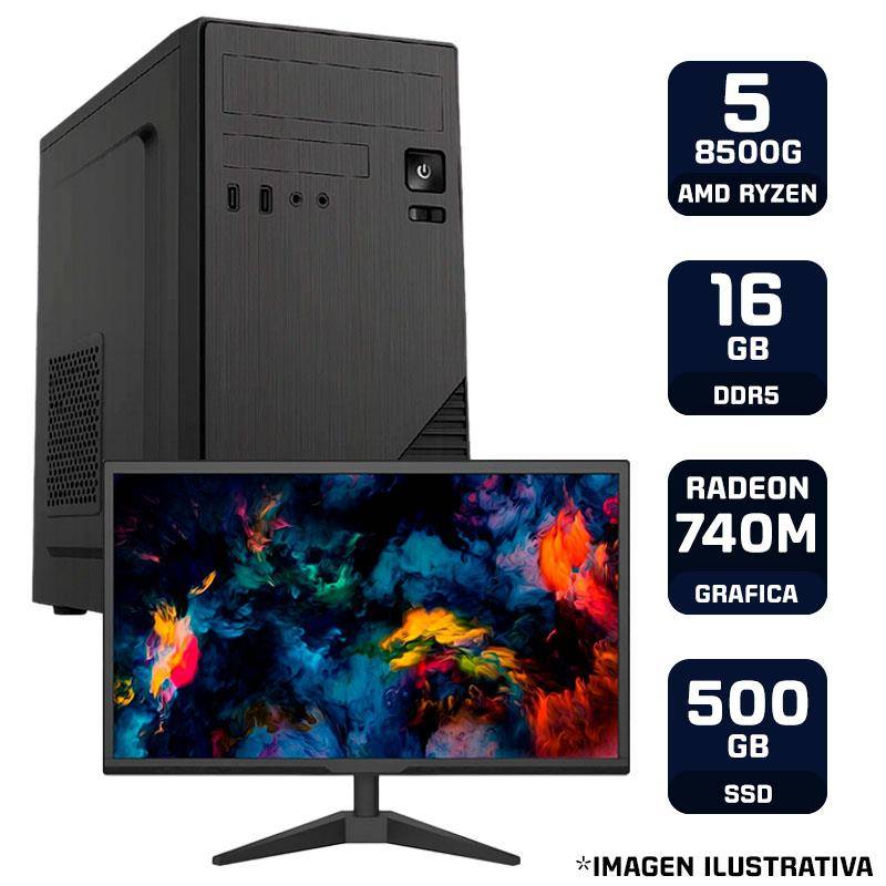 Pc Armada Con Monitor Amd Ryzen 5 8500G 16Gb Ram Ddr5 Ssd 500Gb