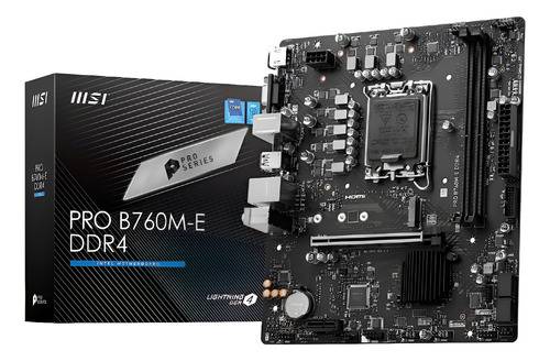 Mother B760M-E Pro Msi Ddr4 S1700