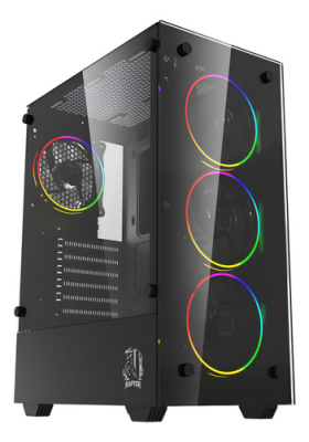 Gabinete Raptor Sentinel Tg Mid-Tower X4 Fan Rgb