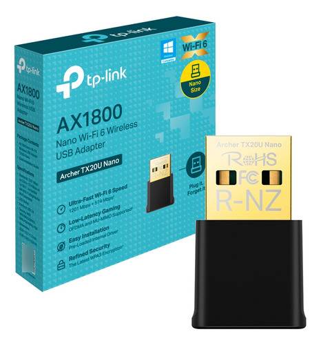 Capturador De Red Tp-Link Archer Tx20U Nano Ax1800 Usb Dual Band