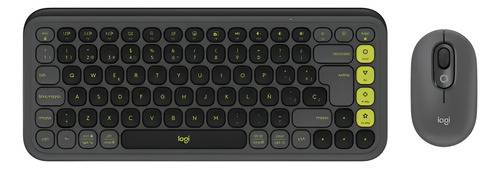Teclado Y Mouse Logitech Pop Icon Inalambrico Black