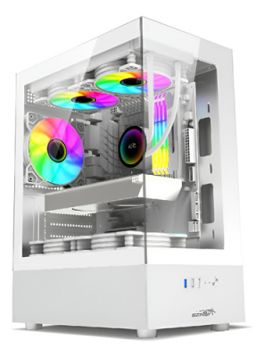 Gabinete Sentey H10 Lateral/Frente Transparente Argb White