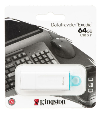 Pendrive 64Gb Kingston Dtx 3.2 Exodia White