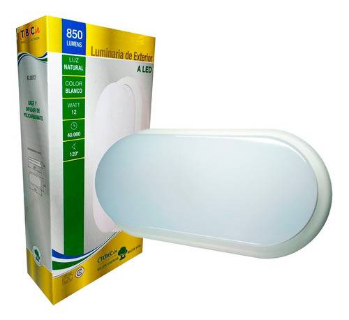 Lampara Exterior Tbcin Led Ovalada Blanco