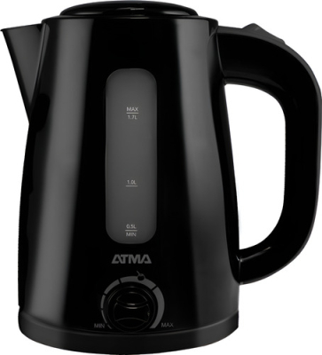 Pava Electrica Atma Essential 1.7L Negra Apagado Automatico