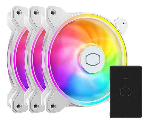 Cooler Gabinete Coolermaster Mf120 Halo2 X3 Rgb White