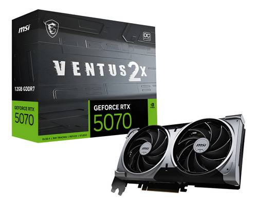 Placa De Video Msi Geforce Rtx 5070 Ventus 2X Oc 12Gb Gddr7