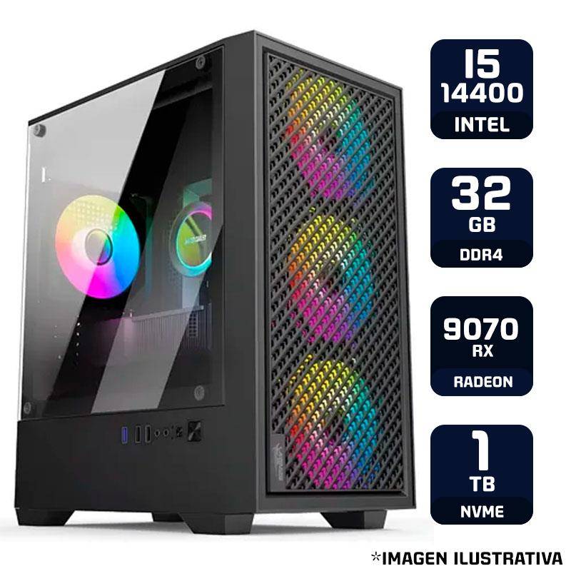 Pc Gamer Intel I5-14400 32Gb 1Tb M.2 Ssd Radeon Rx 9070