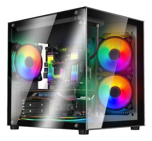 Gabinete Sentey A8 Micro Gs-7950 Vidrio Templado 5 Fan Argb