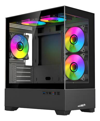 Gabinete Sentey H30 Lateral/Frente Transparente Argb Black