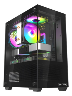Gabinete Raptor Nova Prime Tg Mid-Tower X2 Fan Rgb