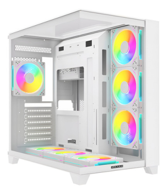Gabinete Arkham Minor White 7 Fan Argb Atx