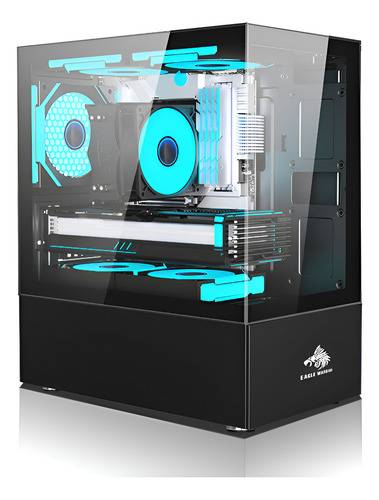 Gabinete Eagle Warrior Cg-01Q8 (Sin Audio Frontal) Black