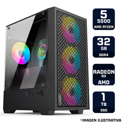 Pc Gamer Amd Ryzen 5 32Gb 960Gb Ssd Rx 6600 8Gb