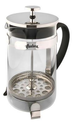 Cafetera Hudson Francesa Acero Inoxidable Negra/Plateada 600Ml