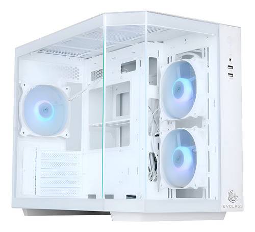 Gabinete Evolabs Primacy Evo-300Mw White Edition X3 Fan Argb
