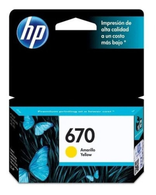 Cartucho Hp 670 Amarillo