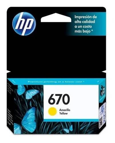 Cartucho Hp 670 Amarillo