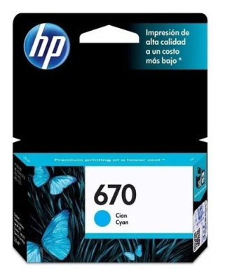 Cartucho Hp 670 Cyan