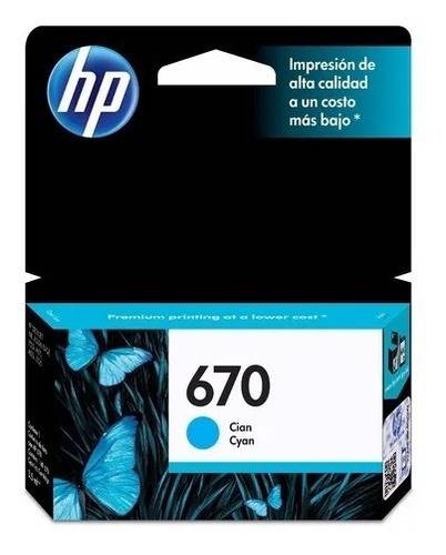 Cartucho Hp 670 Cyan