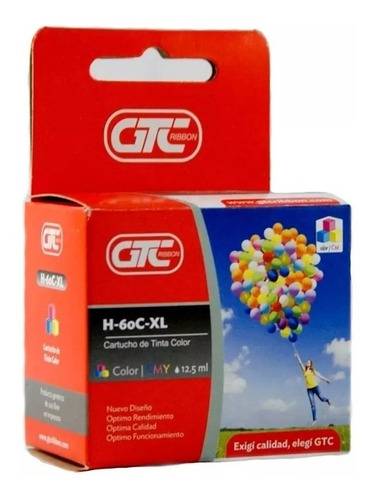 Cartucho Gtc Hp 60 Xl Color