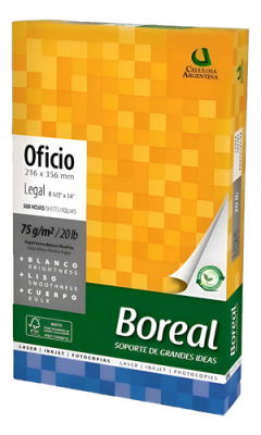 Resma Oficio Boreal 75Gr