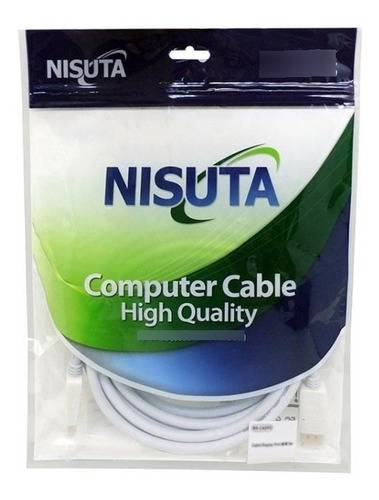 Cable Displayport Nisuta 1.8 Mts. 4K Nscadp